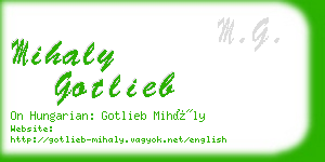 mihaly gotlieb business card